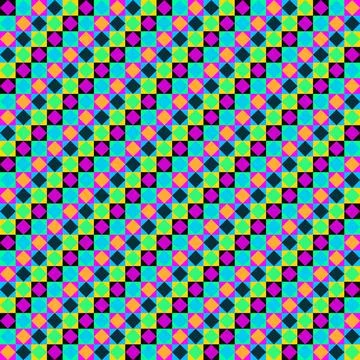 Vibrant Colorful Geometric Argyle Pattern - Abstract Seamless Retro Rhombus 스톡 일러스트
