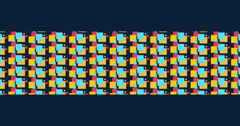 Vibrant Colorful Geometric Pattern of Overlapping Squares Stock Footage 309892321