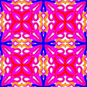 Vibrant Colorful Geometric Seamless Pattern Background Stock-Illustration