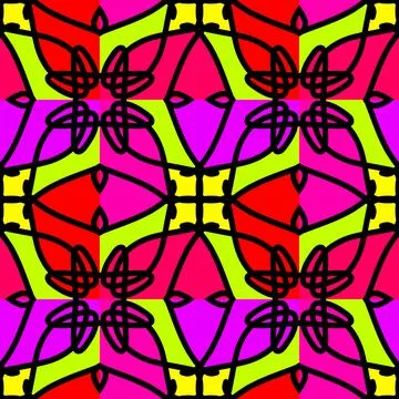 Vibrant Colorful Geometric Seamless Pattern Background Stock-Illustration