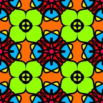 Vibrant Colorful Geometric Seamless Pattern Background Stock-Illustration