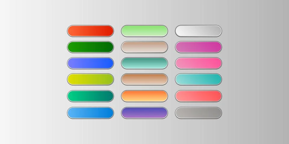 Vibrant Colorful Gradient Set for Creative Designs Stock Illustration