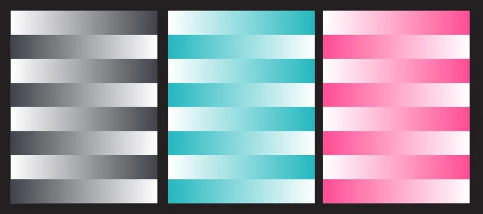 Vibrant colorful gradient striped patterns for modern background Illustrazione stock