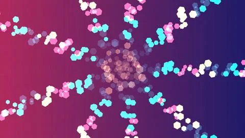 Vibrant colorful hexagons on gradient background for modern design Illustrazione stock