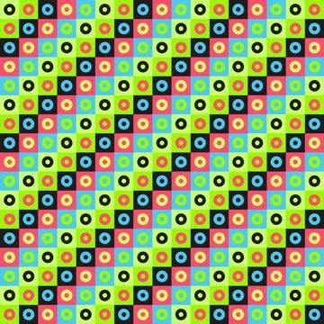 Vibrant Colorful Retro Geometric Pattern - Abstract Seamless Checkered 스톡 일러스트
