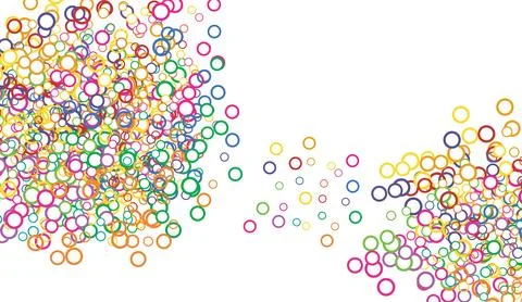 Vibrant colorful rings background pattern abstract design illustration with Stock Illustration