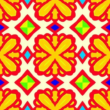 Vibrant Colorful Seamless Geometric Pattern Stock-Illustration