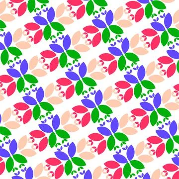 Vibrant colorful shapes pattern seamless background for fabric, wallpaper, .. Stock Illustration