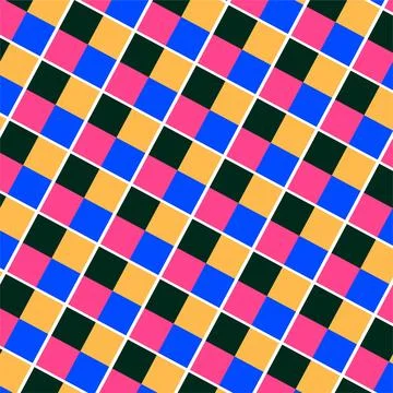 Vibrant colorful shapes pattern seamless background for fabric, wallpaper, .. Stock Illustration