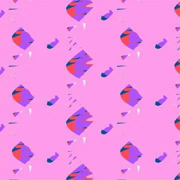Vibrant colorful shapes pattern seamless background for fabric, wallpaper, .. Stock Illustration