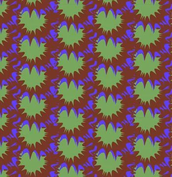 Vibrant colorful shapes pattern seamless background for fabric, wallpaper, .. Stock Illustration