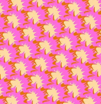 Vibrant colorful shapes pattern seamless background for fabric, wallpaper, .. Stock Illustration