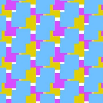 Vibrant colorful shapes pattern seamless background for fabric, wallpaper, .. Stock Illustration