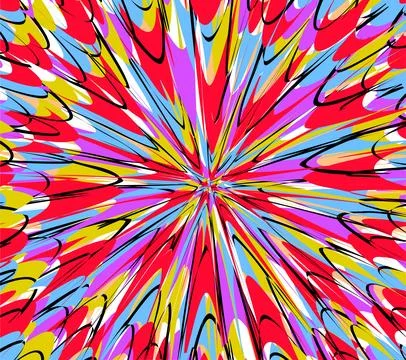 Vibrant colorful shapes pattern seamless background for fabric, wallpaper, .. Stock Illustration