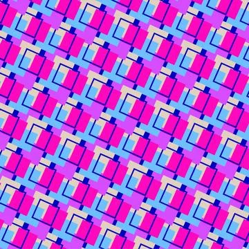 Vibrant colorful shapes pattern seamless background for fabric, wallpaper, .. Stock Illustration