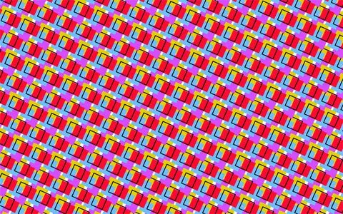 Vibrant colorful shapes pattern seamless background for fabric, wallpaper, .. Stock Illustration