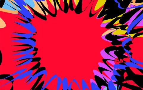 Vibrant colorful shapes pattern seamless background for fabric, wallpaper, .. Stock Illustration