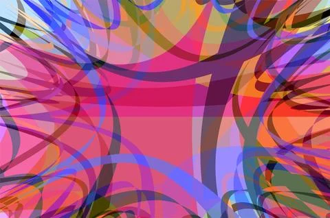 Vibrant colorful shapes pattern seamless background for fabric, wallpaper, .. Stock Illustration