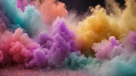 Vibrant Colorful Smoke Explosion Stock Footage 284572608