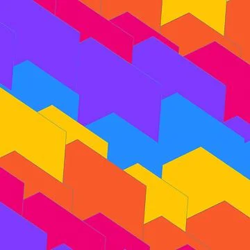 Vibrant Colorful Speech Bubbles Background, Abstract Communication and Social Stock Illustration