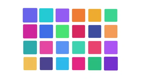 Vibrant colorful squares grid motion graphic pattern seamless loop Stock Footage 346553900