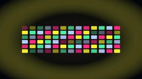 Vibrant colorful squares grid pattern abstract digital background animation.. Stock Footage 340519992