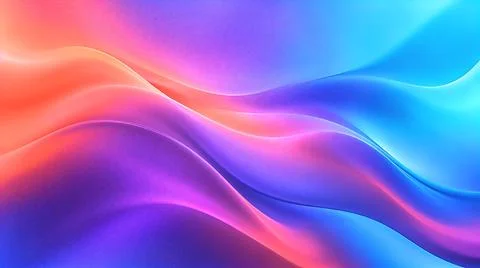 Vibrant Colorful Wave Gradient Smooth Background Stockillustratie