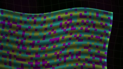 Vibrant colorful wavy pattern design. Stock Footage 340041920