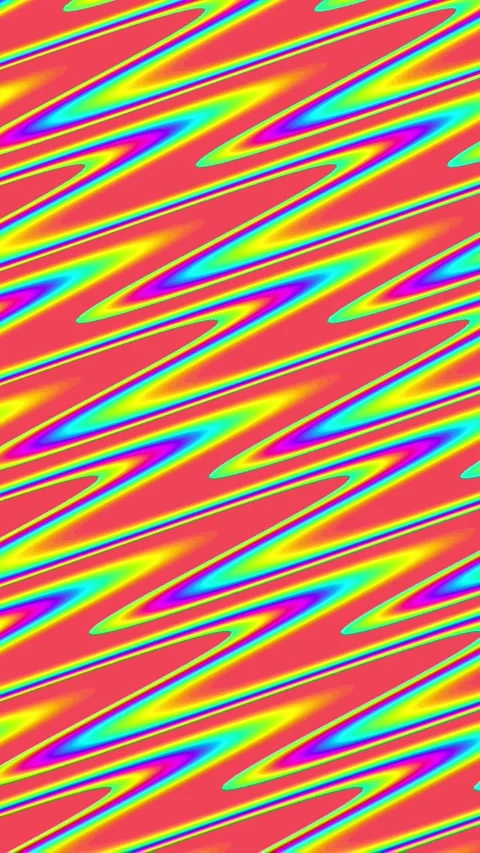 Vibrant Colorful Zigzag Wave Lines Abstract Background Loop Stock-Footage 342608909
