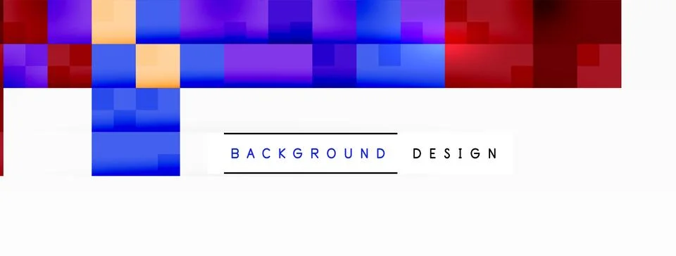 Vibrant colorfulness in a checkered pattern on a white bordered rectangle Illustrazione stock