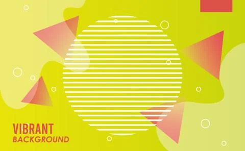 Vibrant colors and dinamic background with circular print Stock Illustration