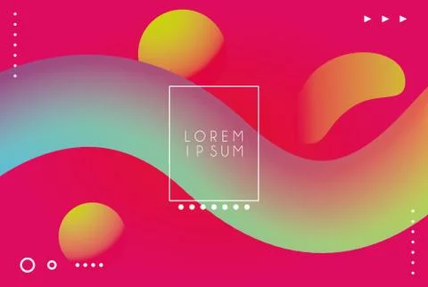 Vibrant colors and dinamic background with square frame Stock Illustration