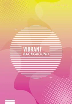 Vibrant colors and dinamic background with circular print Stock Illustration