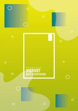 Vibrant colors and dinamic background with square frame Stock Illustration
