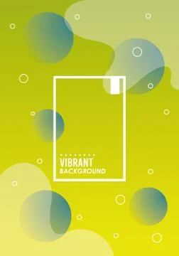 Vibrant colors and dinamic background with square frame Stock Illustration