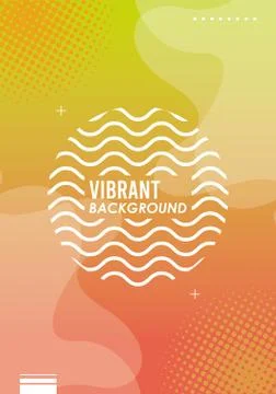 Vibrant colors and dinamic background with circular print Stock Illustration