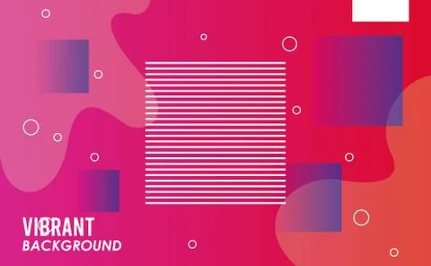 Vibrant colors and dinamic background with square print Stock Illustration