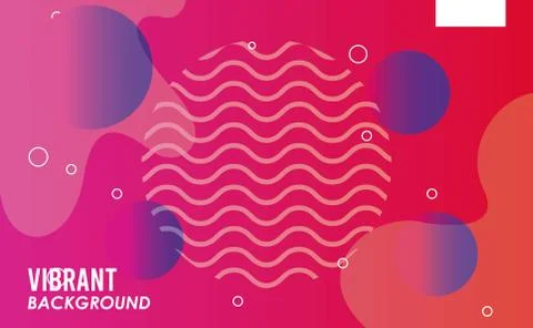 Vibrant colors and dinamic background with circular print Stock Illustration