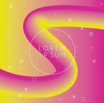 Vibrant colors and dinamic background with circular frame Stock Illustration