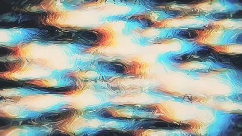 Vibrant colors dance across the surface of calm water as the sun sets Stock Footage 301528199