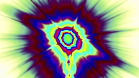 Vibrant colors explode from a central point Stock-Footage 340413754