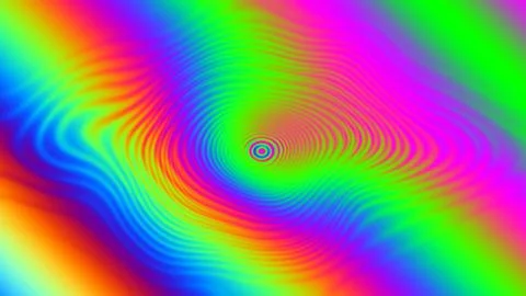 Vibrant colors swirl in hypnotic, concentric waves Stock Illustration