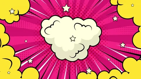 Vibrant comic background with dynamic elements and explosive features  Stock Footage 293268469