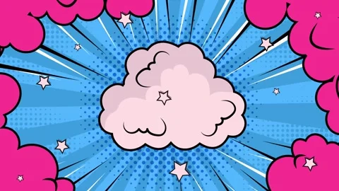 Vibrant comic background with dynamic elements and explosive features  Stock Footage 293268470