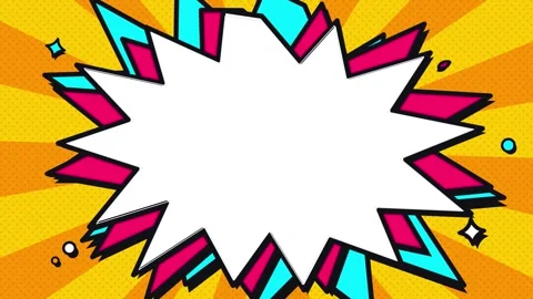 Vibrant comic book explosion burst with white copy space and yellow orange .. 動画素材 336365266