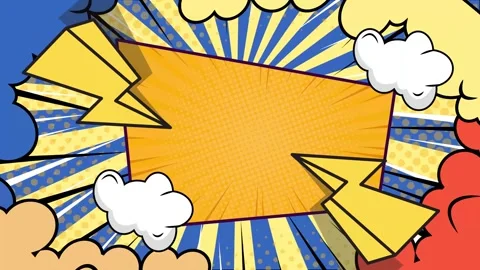 Vibrant comic style layout with explosive patterns and space for text seamless Stock Footage 293262153