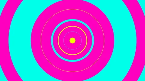 Vibrant Concentric Circles Animation Background. Vídeos de archivo 327970012