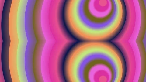 Vibrant Concentric Circles Colorful Patterns. Video stock 330956030