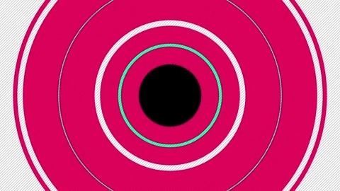 Vibrant Concentric Circles Design with Colorful Geometric Patterns Stock-Footage 341927096