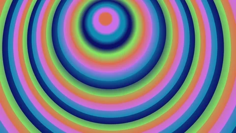 Vibrant Concentric Circles Hypnotic Animation Loop. Stock Footage 328505580